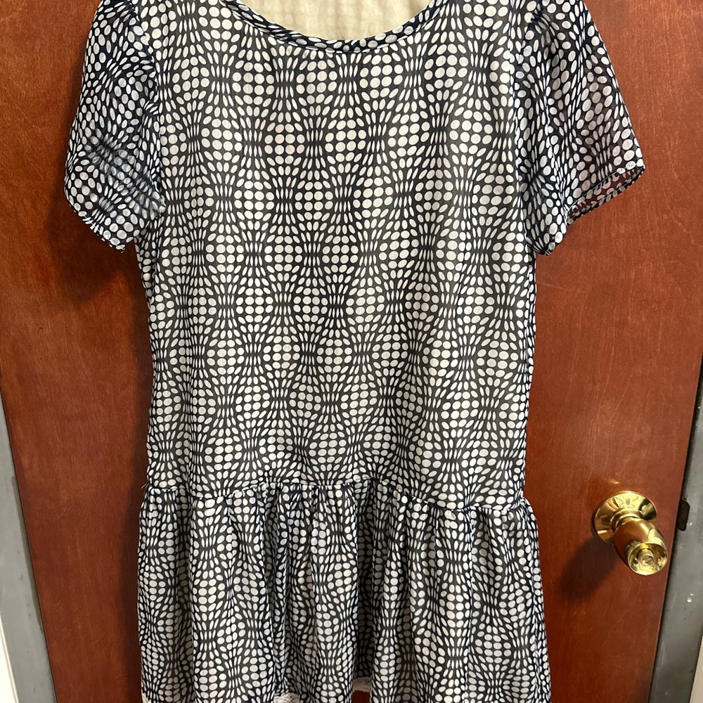 Black and White Patterned Dress